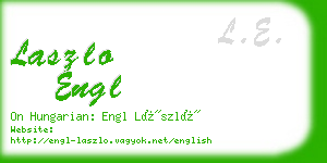 laszlo engl business card